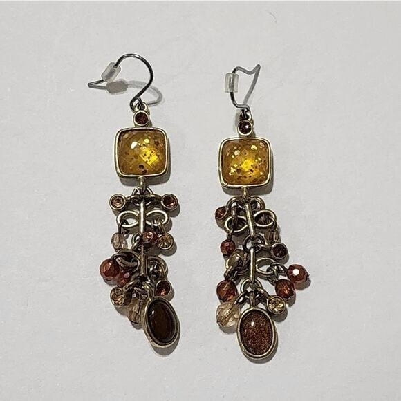 Lucky brand‎ boho statement dangle French wire earrings - Picture 1 of 4